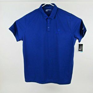 Nike Golf Men's Polo Shirt Size 2XL Rugby Blue Dri-Fit Stay Cool NWT